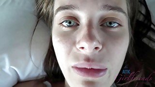 Lana gets a full load of cum on her face