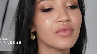 GIRLSRIMMING - Wet interracial rimjob by sexy Asia Vargas