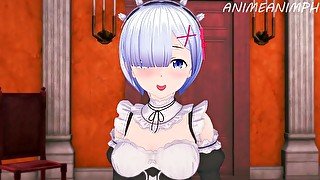 Rem and Subaru from Re:Zero Have a Happy Ending of Creampies - Anime Hentai 3d Uncensored