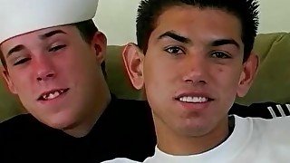 Pretty homosexual sailor and young twink have anal sex