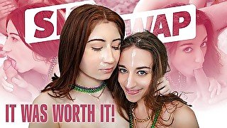 Naughty Step Sisters Ava Davis & Venice Rose Earn Their Mardi Gras Beads And Fuck StepBros - SisSwap