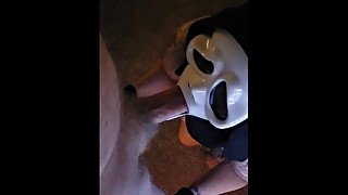 Do you like scary movies? Ghost face blow job