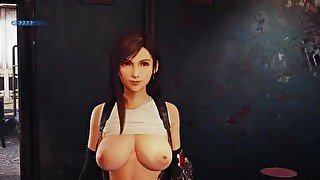 【Nude mod】同時にいろんな角度から見るティファ【FF7R】