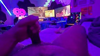 BBC 8 in. Otaku Has Cumshot to Hentai