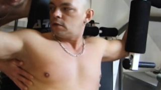 Two attractive boys exploring each other's anal fantasies in the gym