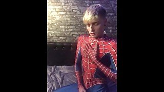 Gay Spider-Man twink wank