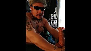 Verbal Christmas Video Sexy Latino Tatted Up Sucking Huge Dildo While Watching Max Konnor Porn (Joi)