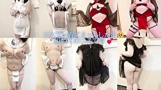 【コスプレ着衣オホ声SEX】「おﾞおﾞぉﾞ♡ぢんぼ最高～♡」超ど下品に喘ぐ変態痴女がコスプレでフェラやSEX（Japanese 日本人 素人 個人撮影 寝バック コスプレ 白 黒 ふともも 変態）