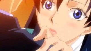 Hentai redhead gives blowjob and having sex