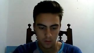 Portuguese cute boy with rock hard cock bubble ass on cam