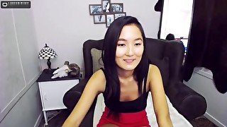 shy asian shows her feet