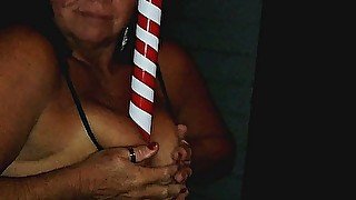 Dirty pole dancing Debbie Delicious