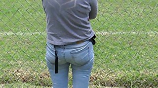 The big ass of a 58-year-old Latin mother, she shows it off in jeans, panties and naked