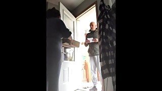 Sucking Amazon Delivery Boy