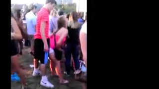 Horny chick at concert