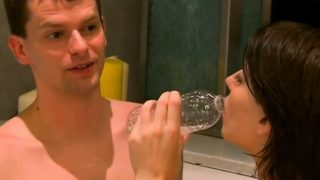 Two couple swingers enjoyed foursome sex in the bathtub