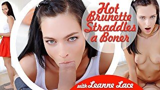 Leanne Lace And Lee Anne - Hot Brunette Straddles A Boner