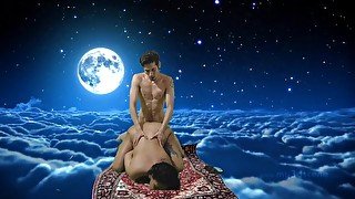 flying carpet sex in the sky, creative sex session