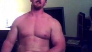 Str8 Ginger Muscle Stud Jerks Off & Cums ( Webcam ) - Exipor