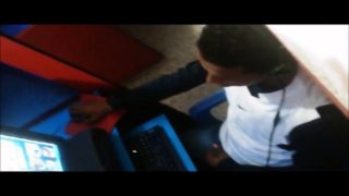 Str8 spy guy cum in his hand in cyber cafe