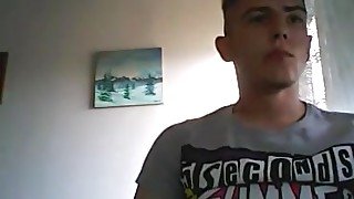 Serbian cute boy shows his very big ass 1st time on cam