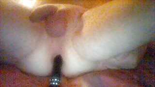 Masturbate my cock with dildo in ass