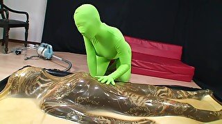 Miraidouga - Zentai Couple Vacuum Play