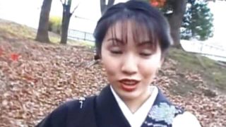 Cute geisha talked into having sex