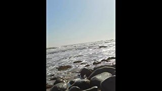 unknown girl on the beach takes me to fuck in her cheap hotel.