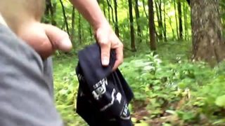 cum in the woods