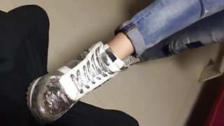 Chinese SNEAKER SOCK Footjob