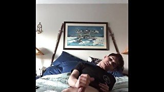 Jerking off ending with Huge Cumshot