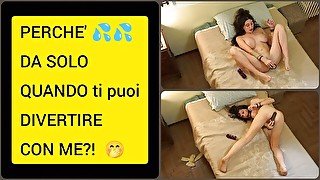 GODIAMO ASSIEME - ragazza si masturba con un grande dildo nero 🍆