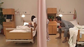 Japanese nurse gets intimate with older lover