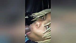 Barely Legal In Ebony Slut Gives A Lovey Car Bj