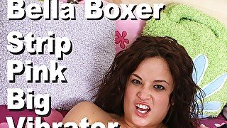 Bella Boxer strip pink big vibrator