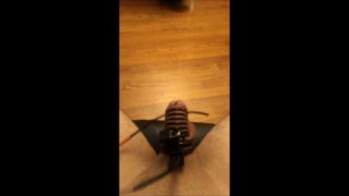 Estim chastity explosive orgasm