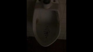 Pissing in the dark-Latino uncut cock piss