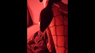 FUCKING my tight TRANS ASS with my LOVENSE HUSH and showing PRETTY FEET AND TOES IN FISHNETS CUMMING