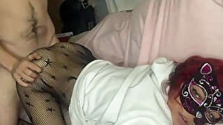 Petite milf gets fucked hard and deep from the back