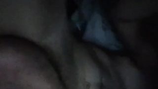 Transgirl Post-Orgasm Cum-Play, In Bed At Night