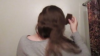 Hair Journal: Combing Long Curly Strawberry Blonde Hair - Week 9 (ASMR)