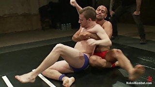 NakedKombat Trent Diesel and Sebastian Keys vs Leo Forte and DJ Live Audience Tag Team Match