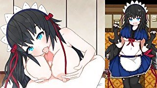 【#48 同人エロゲー アルフィミアの塔(製品版)実況動画】黒髪爆乳店員の罵倒パイズリフェラで口内射精してしまい・・(巨乳・爆乳ファンタジー抜きゲー) Hentai game