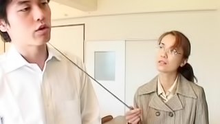 Japanese is kissing her lovely hardcore teacher