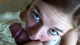 Lovely amateur teen confessing her passion for cock in POV