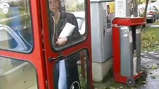 Phone Booth Handjob