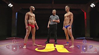 Gay lads in smashing nude anal porn into the ring