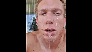 Guy has first experience with cum from wife's best friend