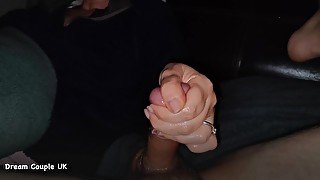 Late night handjob with large load trying cum blocking but shut the camera.Ruined orgasm